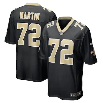 mens nike nick martin black new orleans saints game player 